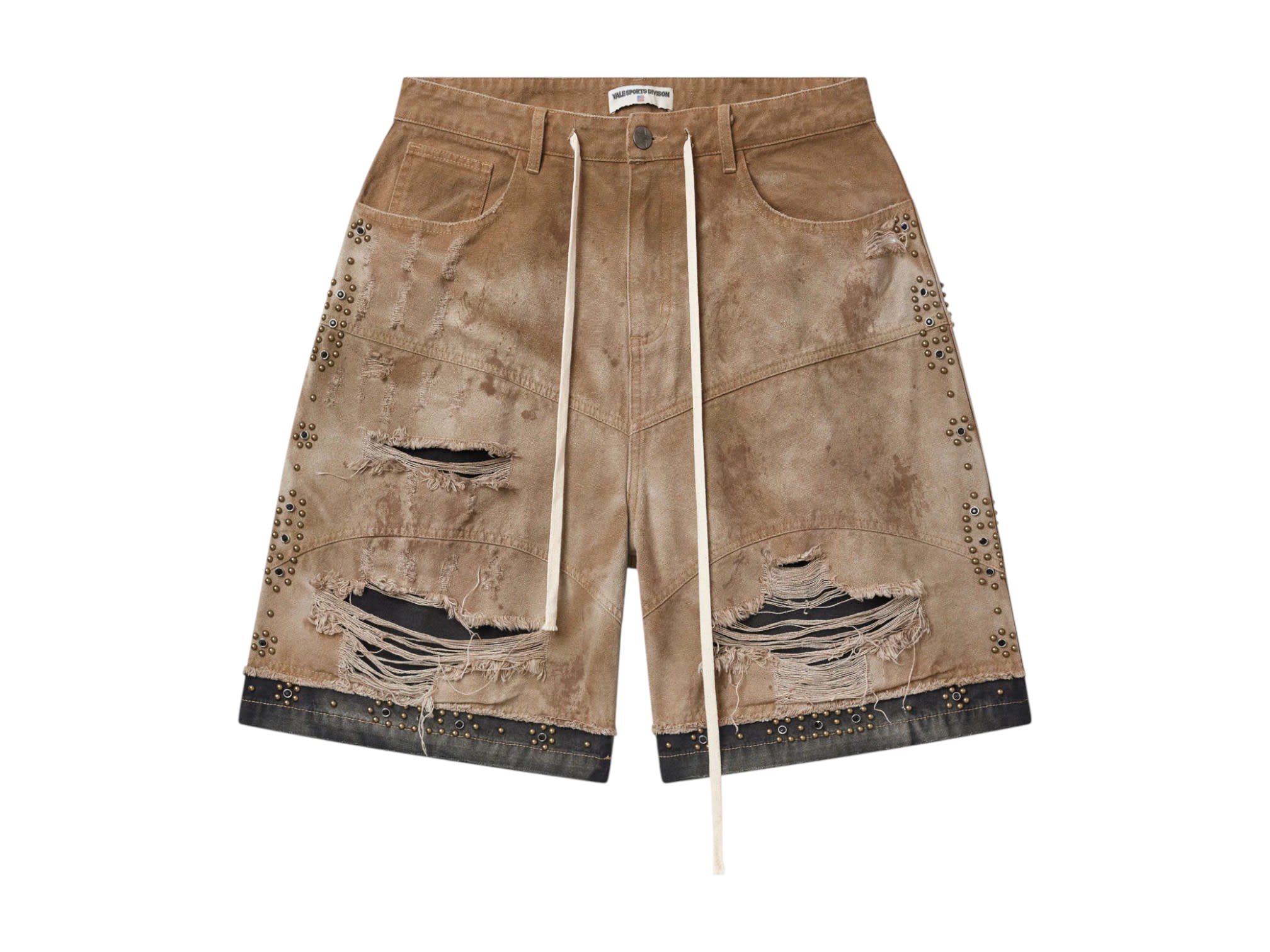 Vale Forever Sports DIV Black Pearl Denim Shorts Desert Tan Black